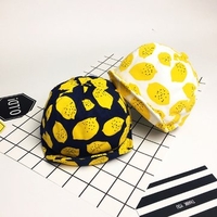Baby Cute Small Lemon Print Sun Shade Soft Cotton Baseball Caps
