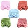 Baby Girls Cute Hat Soft Stripe Cap Hospital Beanie Hat With Lovely Bow
