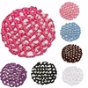 Baby Girls DIY Pad Bun Cover Snood Pearl Ballet Dancer Skating Net Crochet Head Accessories