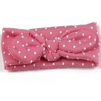 Baby Girls Kids Toddler Dot Turban Knot Rabbit Hairband Headband Headwrap