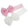 Baby Girls Kids Toddler Pearl Headband Rose Bow Lace Hairband Flower Headwear