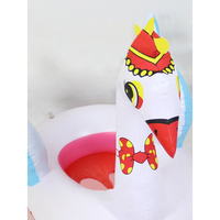 Baby Healthy Cartoon Crown White Swan Child Seat Swimming Floating Ring