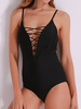 Backless Bathing Suit Front Criss Cross Monokini Hollow Out Bodysuit