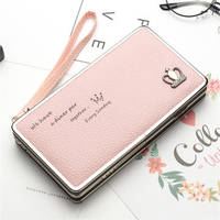 baellerry Crown Decorational Universal 5.5 Inch Phone Bag Wallet PU Phone Case Purse For Women