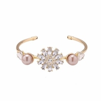 Balancing Style Alloy Rhinestone Bracelet Pearl Bouquet Rhinestone Bracelet