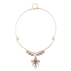 Balancing Style Alloy Rhinestone Butterfly Crystal Pearl Collar Necklace