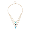 Balancing Style Bohemian Alloy Circle Square Tassel Collar Necklace