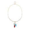 Balancing Style Simple Alloy Ball Square Pendant Balancing Necklace