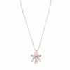 Balancing Style Simple Balancing Rhinestone Crystal Pink Pearl Necklace