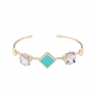 Balancing Style Simple Bracelet Alloy Square Rhinestone Triangle Bracelet