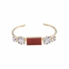 Balancing Style Simple Rhinestone Bracelet Alloy Red Stone Bracelet