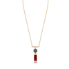 Balancing Style Vintage Alloy Rectangle Black Pearl Pendant Necklace