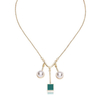 Balancing Style Vintage Alloy Tassel Square Pearl Neckalce