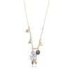 Balancing Style Vintage Alloy Triangle Square Black Pearl Rhinestone Necklace