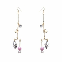 Balancing Style Vintage Long Tassel Geometry Pearl Rhinestone Earrings