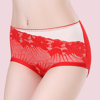 Bamboo Fiber Patchwork Hip-lifting Mid Waist Breathable Briefs