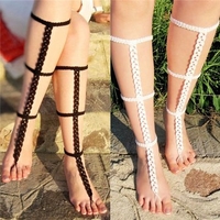 Barefoot Sandals Crochet Foot Jewelry Anklet Wedding Beach Ankle Chain Cross Hot