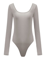 Basic Backless Long Sleeve Pure Color Women Short Jumpsuit