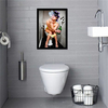 Bathroom Smoking Girl Art Painting Frameless Wall Home Decor