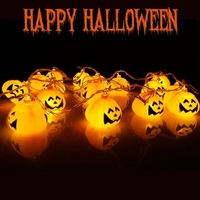 Battery Operated Skeleton Lantern Pumpkin Skull String Light LED for Halloween Party Christmas Decor