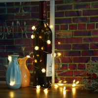 Battery Powered 1.2M 10LEDs Copper Wire Snowflake Flexible String Light For Party Christmas Wedding