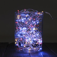 Battery Powered 12M 120LED IP65 Sliver Wire String Light Wine Bottle Lamp for Xmas Party Home Decor