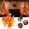 Battery Powered 1.65M 10LEDs Fall Leaves Shaped