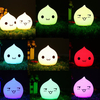 Battery Powered Colorful Waterdrop Silicone LED Night Light for Kid Bedroom Decoration