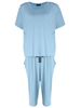Batwing Loose Blue Casual Women Tracksuit
