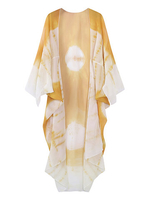 Beach Printed Half Sleeves Chiffon Long Kimonos for Women