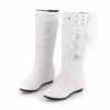 Bead Rivet Fur Lace Heel Increasing Knight Knee Boots