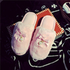 Beaded Pearl Bowknot Slip On Fur Warm Flat Indoor Home Shoes