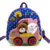Bear Rabbit Canvas Backpack Cartoon Animal School Bag for Kindergarten Kids