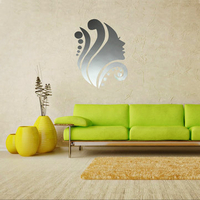 Beautiful Lady Girl Face Acrylic Mirror Wall Decals Wall Stickers Home Decor