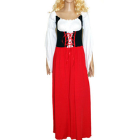 Beer Festival Cosplay Long Sleeves Drawstring Elastic Dress Set Costume