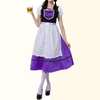 Beer Traditional Embroidery Drawstring Long Dress Maid Cosplay Costume For Women