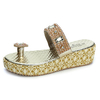 Big Size Bohemia Rhinestones Platform Slip On Casual Beach Slippers