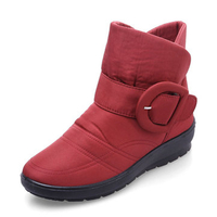 Big Size Buckle Ankle Waterproof Soft Light Warm Fur lining Boots