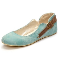 Big Size Buckle Candy Color Slip On Wedge Heel Increasing Shoes