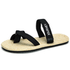Big Size Flax Hook Loop Clip Toe Beach Casual Sandals