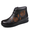 Big Size Flower Embroidery Waterproof Zipper Ankle Retro Warm Boots
