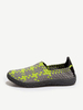 Big Size Kniting Flat Weave Color Match Slip On Casual Elastic Shoes