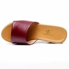 Big Size Leather Platform Beach Peep Toe Slip On Slippers Sandals