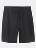 Big Size Mens Knee-length Elastic Waist Solid Color Loose Casual Sports Shorts