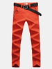 Big Size Mens Spring Fall 6 Solid Colors Slim Fit Trouser Casual Cotton Pants