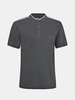 Big Size Stand Collar Solid Color Buttons Top Tee Cotton Short Sleeve T-shirt for Men