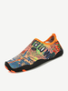 Big Size Stripe Colorful Letter Soft Sport Swimming Yoga Slip On Flat Shoes