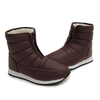 Big Size Stripe Zipper Ankle Fur Lining Warm Boots