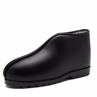 Big Size Waterproof Pu Leather Slip On Ankle High Top Flat Floor Home Indoor Shoes