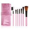 BIOAQUA 7Pcs Makeup Brushes Eyeshadow Eyebrow Foundation Powder Tools With Pink Bag